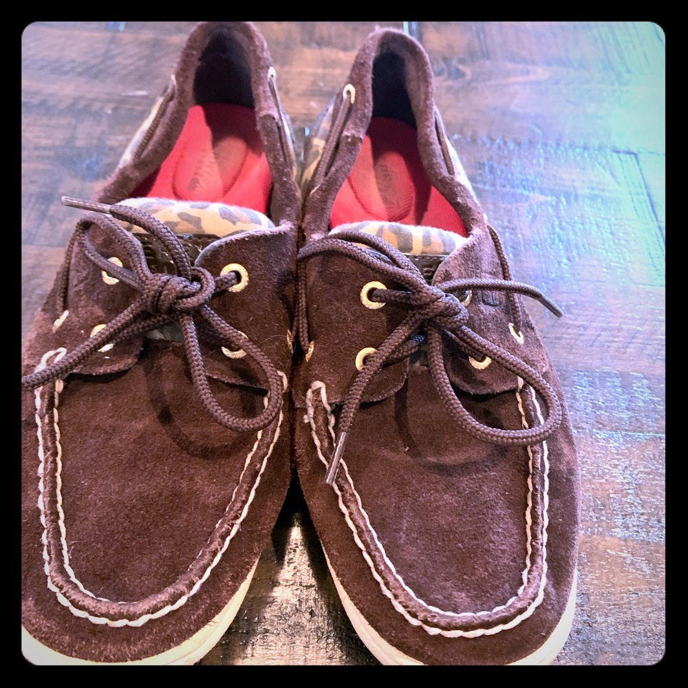Sperry cheetah Print Loafers